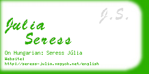 julia seress business card